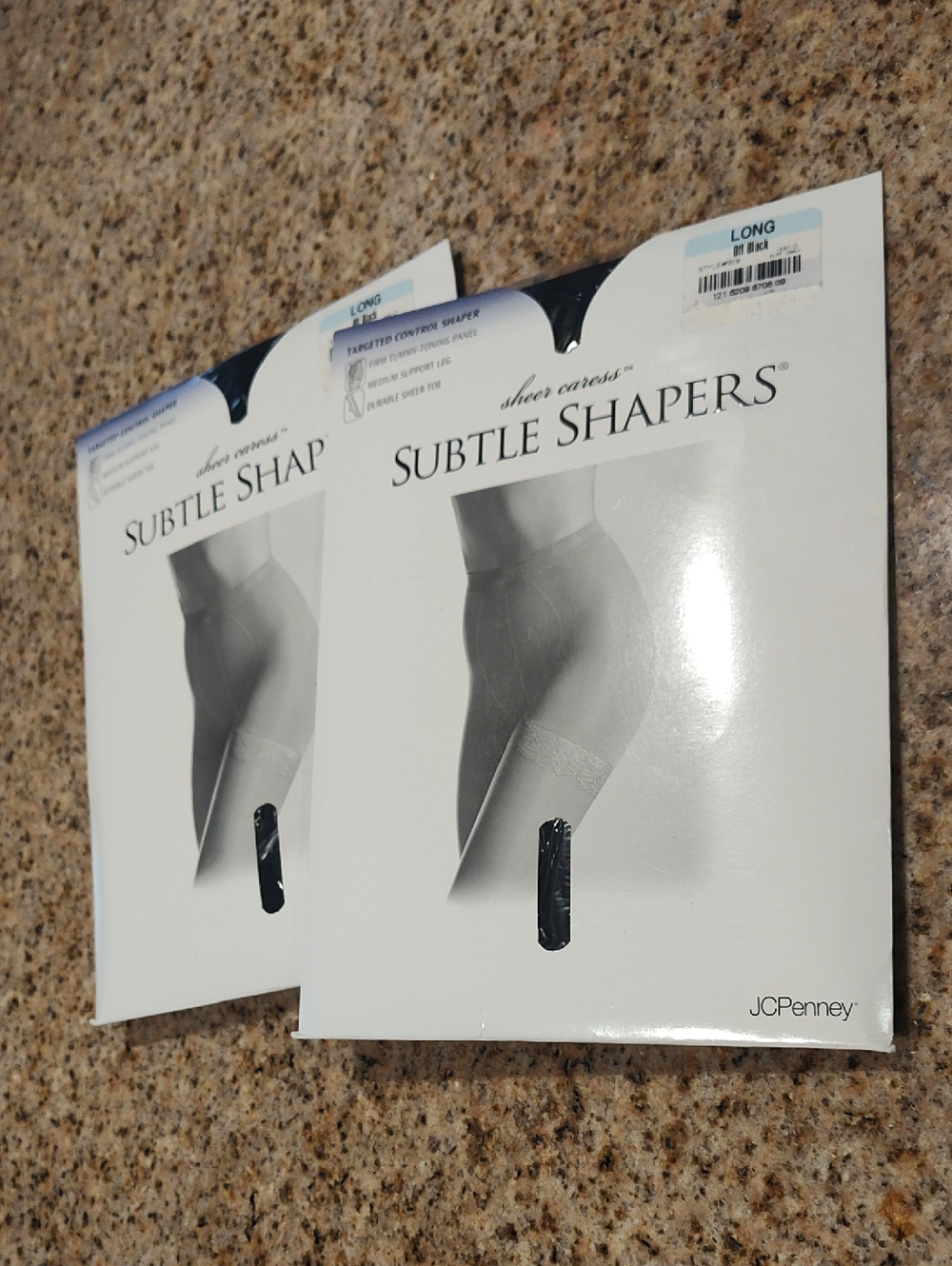 Set Of 2 Subtle Shapers Off Black Women's Support Pantyhose Original Packaging